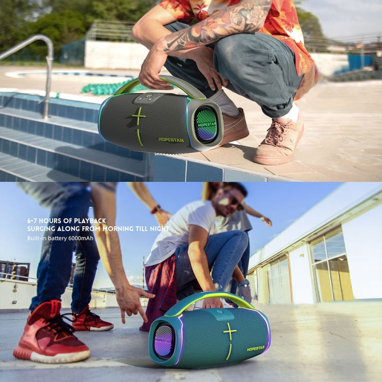 HOPESTAR H61 Outdoor IPX6 Waterproof Portable 50W Surround Bluetooth Speaker(Black) - free shipping - PMC Jewellery - Order now!