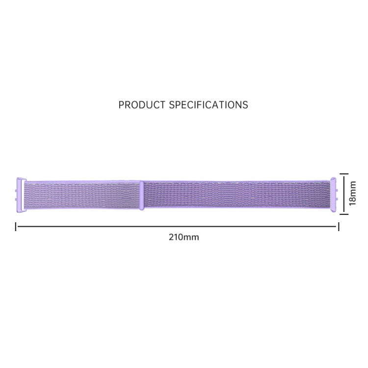 For Samsung Galaxy Fit 3 Woven Nylon Loop Watch Band(Pinkish) - Watch Bands by PMC TechLife | Online Shopping South Africa | PMC TechLife