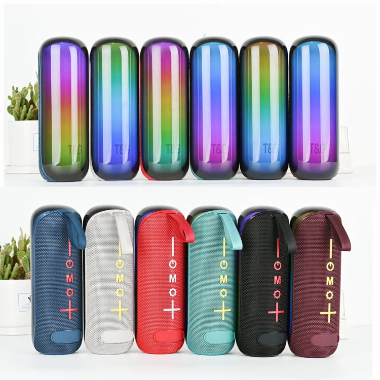 T&G TG-384 Mini Portable Bluetooth Speaker Support TF / U-disk / RGB Light(Red) - free shipping - PMC Jewellery - Order now!