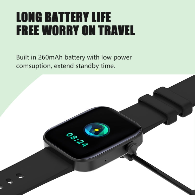 P43 1.8 inch TFT Screen Bluetooth Smart Watch, Support Heart Rate Monitoring & 100+ Sports Modes(Black) - Smart Watches by PMC TechLife | Online Shopping South Africa | PMC TechLife