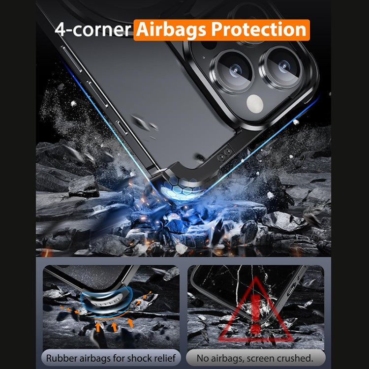 For iPhone 13 Pro MagSafe Magnetic Frameless Holder Phone Case(Black) - iPhone 13 Pro Cases by PMC TechLife | Online Shopping South Africa | PMC TechLife