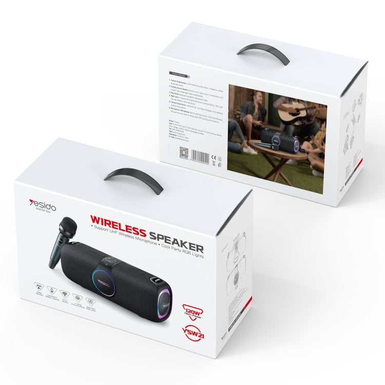 Yesido YSW21 Outdoor Portable Wireless Bluetooth Speaker with Microphone(Black) - free shipping - PMC Jewellery - Order now!