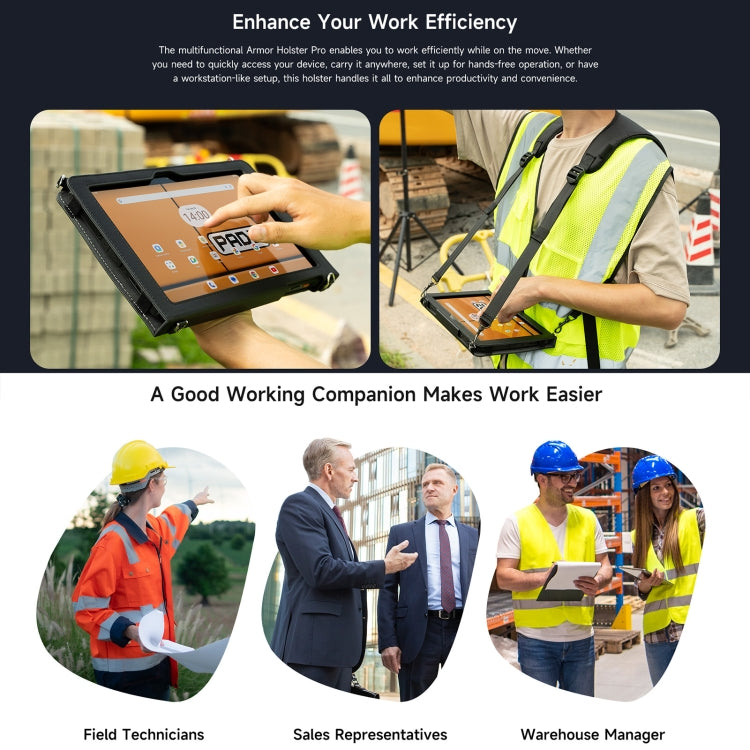 For Ulefone Armor Pad 2 Ulefone 4 in 1 Multi-purpose Tablet Carry Case(Black) - free shipping - PMC TechLife - Order now!