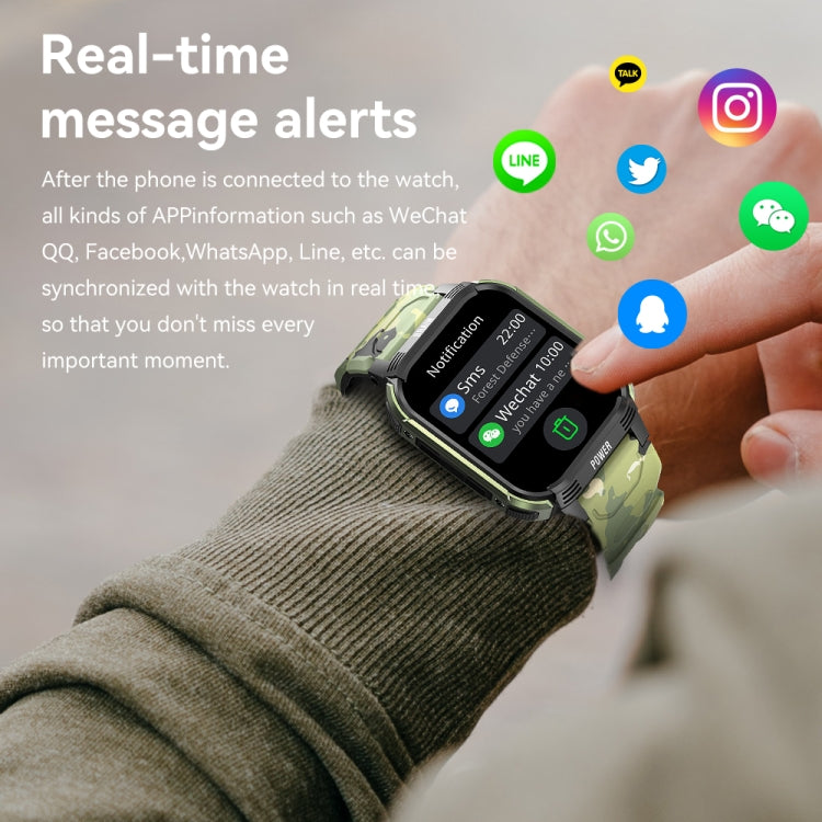 LEMFO LT08 1.85 inch TFT Screen Smart Watch Supports Bluetooth Calls(Gun Black) - free shipping - PMC TechLife - Order now!