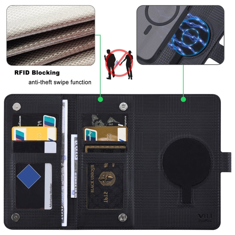 For Google Pixel 8 Pro ViLi GHA Series Shockproof MagSafe RFID Leather Attraction Horizontal Flip Phone Case(Black) - free shipping - PMC TechLife - Order now!