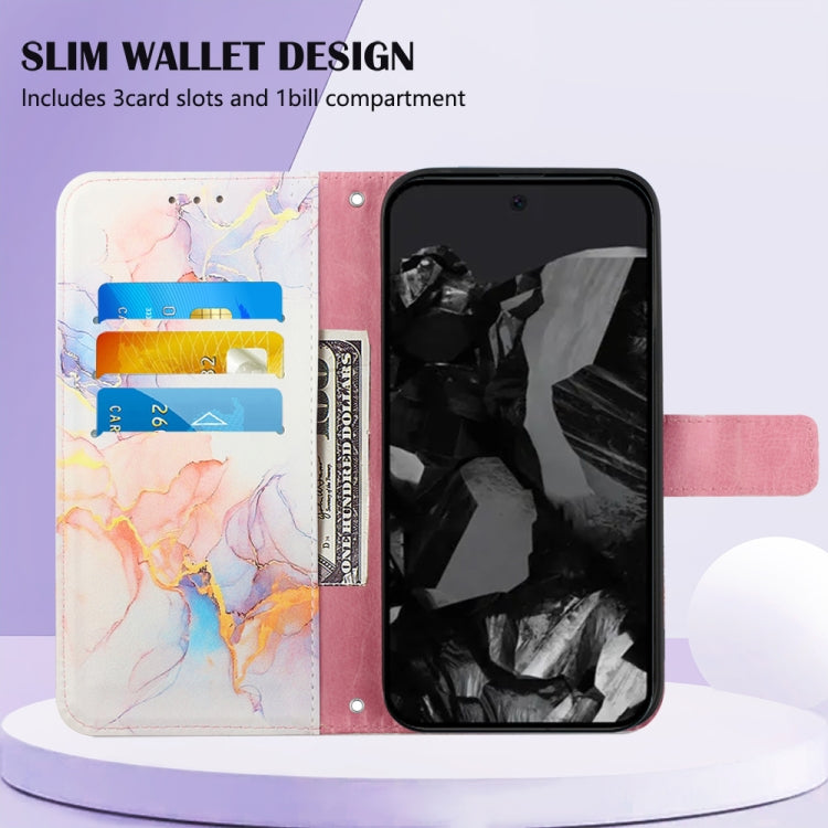For Google Pixel 9 Pro PT003 Marble Pattern Flip Leather Phone Case(Galaxy Marble White) - Google Cases by PMC TechLife | Online Shopping South Africa | PMC TechLife | Buy Now Pay Later Mobicred