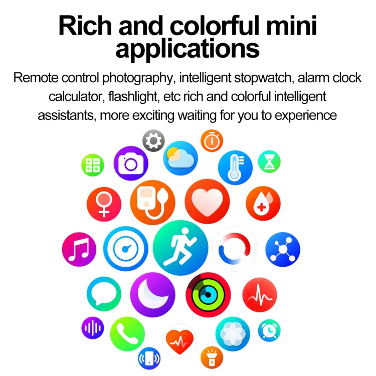 ET580 2.04 inch AMOLED Screen Sports Smart Watch Support Bluethooth Call / ECG Function(Blue Silicone Band) - Smart Watches by PMC TechLife | Online Shopping South Africa | PMC TechLife