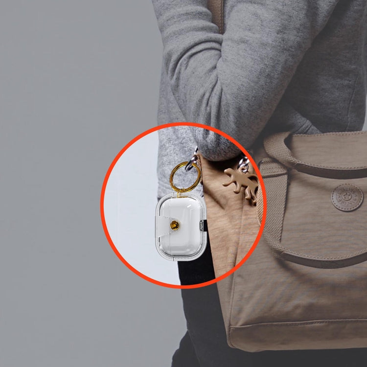 For AirPods Pro 2 Magnetic Clear Armor TPU TWS Earphone Case(Blue) - For AirPods Pro 2 by PMC Jewellery | Online Shopping South Africa | PMC Jewellery | Buy Now Pay Later Mobicred