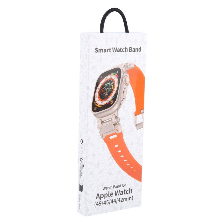 For Apple Watch Ultra 49mm Explorer TPU Watch Band(Black Orange) - free shipping - PMC TechLife - Order now!