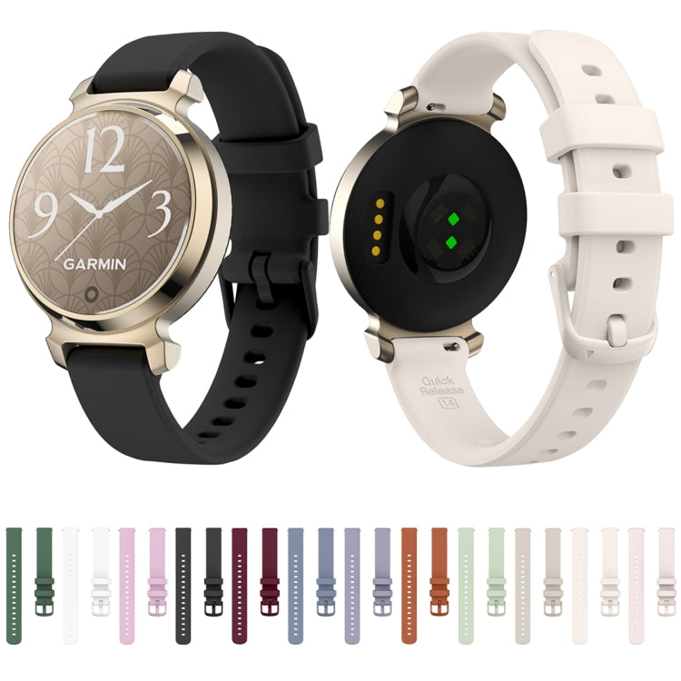 For Garmin Lily 2 Silicone Watch Band Wristband(Sand Gray) - Watch Bands by PMC TechLife | Online Shopping South Africa | PMC TechLife | Buy Now Pay Later Mobicred