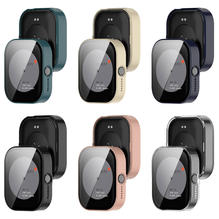 For CMF Watch Pro D395 PC + Tempered Film Integrated Watch Protective Case(Transparent) - Watch Case by PMC TechLife | Online Shopping South Africa | PMC TechLife