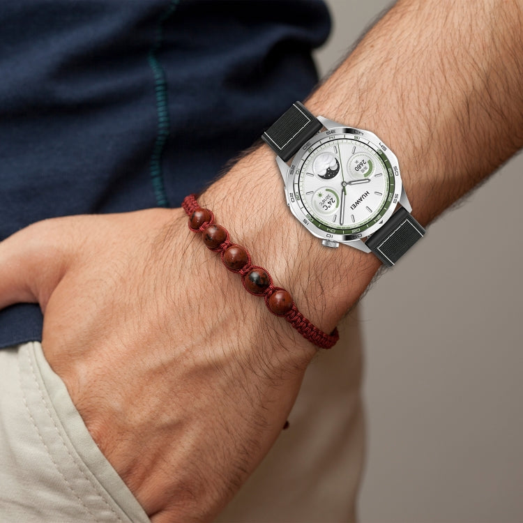 22mm Hybrid Nylon Braid Silicone Watch Band(Black) - 22mm Bands by PMC TechLife | Online Shopping South Africa | PMC TechLife