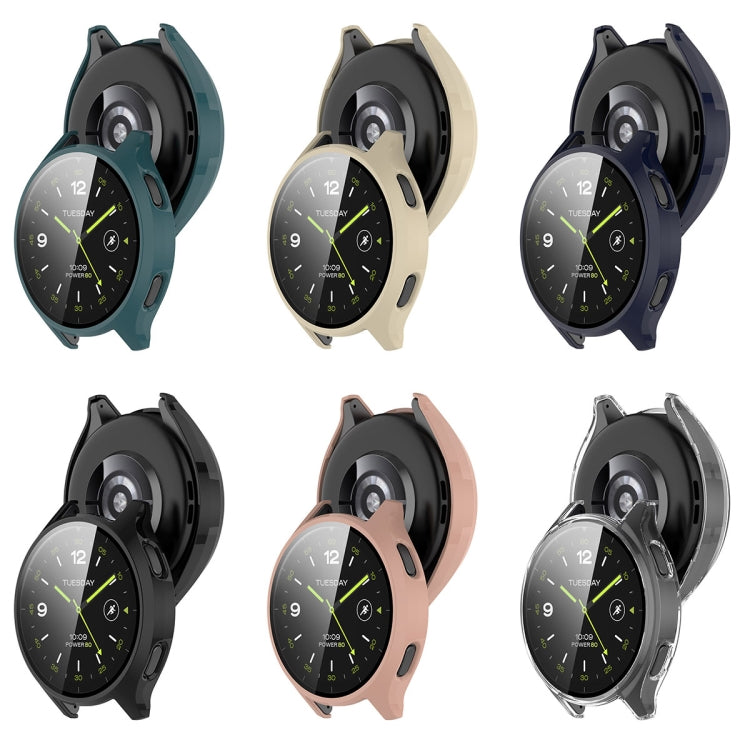 For Xiaomi Watch 2 PC + Tempered Film Integrated Watch Protective Case(Pink) - Watch Cases by PMC TechLife | Online Shopping South Africa | PMC TechLife