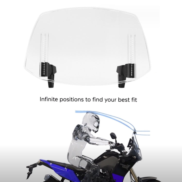 For Kawasaki / Honda / BMW / Yamaha Motorcycle Adjustable Windshield(Transparent Blue) - Others by PMC TechLife | Online Shopping South Africa | PMC TechLife | Buy Now Pay Later Mobicred