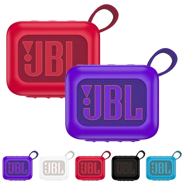 For JBL Go 4 Wireless Bluetooth Speaker Silicone Protective Case(White) - Protective Case by PMC TechLife | Online Shopping South Africa | PMC TechLife | Buy Now Pay Later Mobicred
