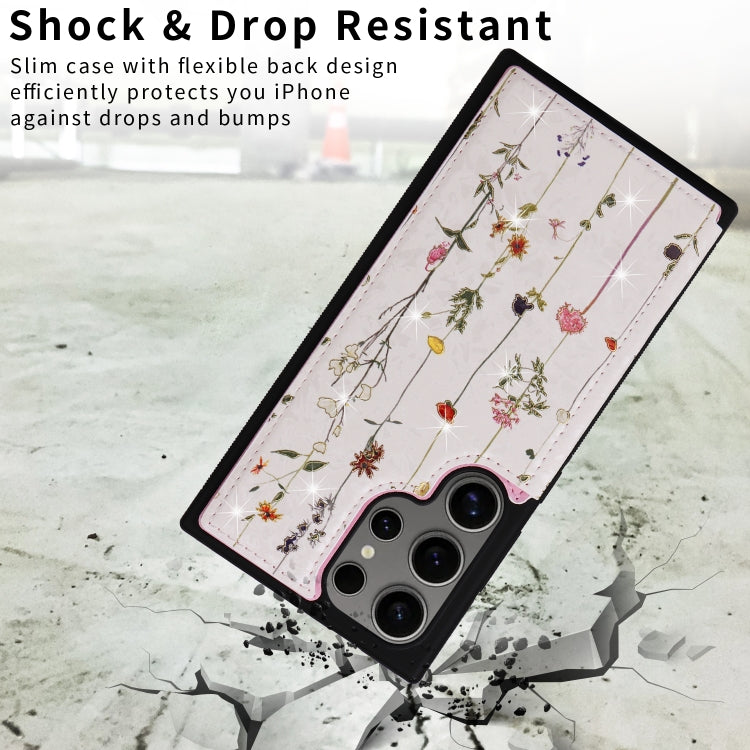 For Samsung Galaxy S25 Ultra 5G Printed Double Buckle RFID Anti-theft Phone Case(Dried Flower World) - Galaxy S25 Ultra 5G Cases by PMC TechLife | Online Shopping South Africa | PMC TechLife | Buy Now Pay Later Mobicred