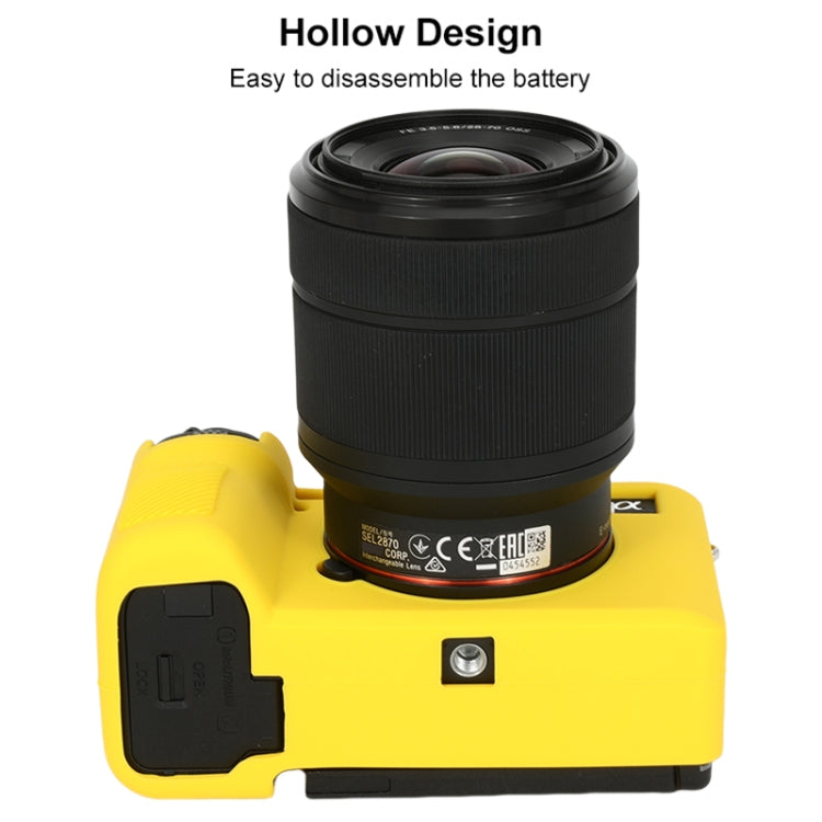 For Sony ILCE-7CM2 / A7C II / A7CR Glossy Soft Silicone Protective Case(Yellow) - Protective Case by PMC TechLife | Online Shopping South Africa | PMC TechLife | Buy Now Pay Later Mobicred