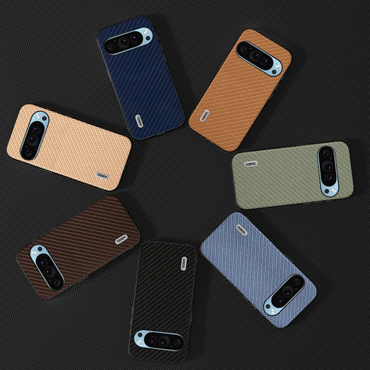 For Google Pixel 9 ABEEL Carbon Fiber Texture Protective Phone Case(Light Brown) - Google Cases by PMC TechLife | Online Shopping South Africa | PMC TechLife | Buy Now Pay Later Mobicred