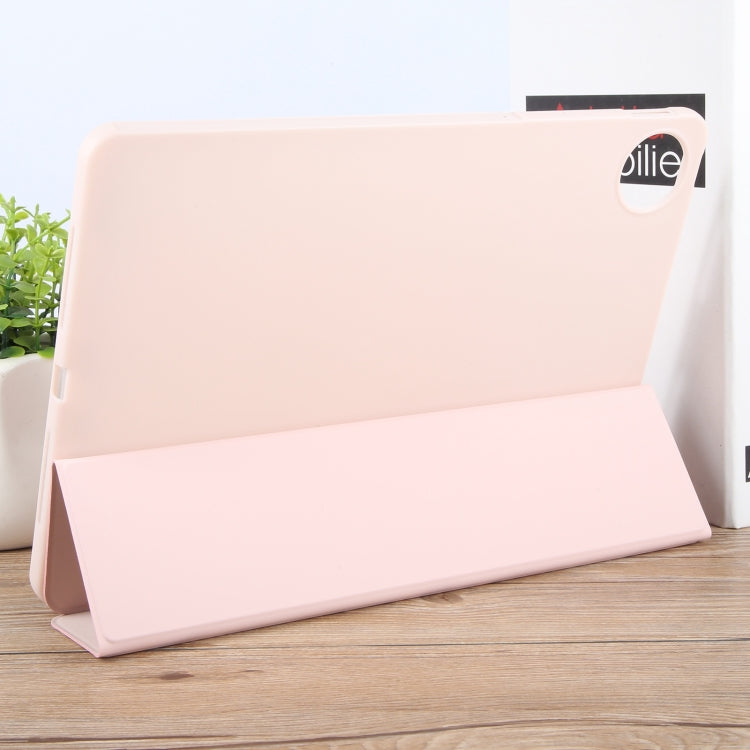 For Huawei MatePad Pro 11 2022/2024 Tri-fold Silicone Leather Tablet Case(Pink) - Huawei by PMC Jewellery | Online Shopping South Africa | PMC Jewellery | Buy Now Pay Later Mobicred