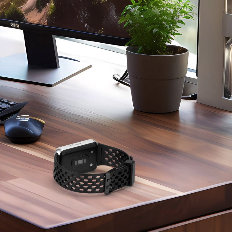 For Samsung Galaxy Fit 3 Hole Style Dual Buckle Silicone Watch Band(Red) - Watch Bands by PMC TechLife | Online Shopping South Africa | PMC TechLife