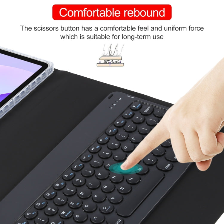 For Huawei MatePad 11 2023 / 2021 Round Button Bluetooth Keyboard Rotatable Holder Leather Case(Black) - Huawei Keyboard by PMC TechLife | Online Shopping South Africa | PMC TechLife