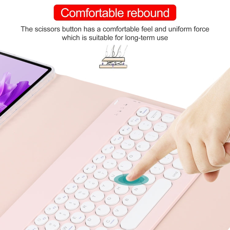 For Huawei MatePad Air 11.5 Round Button Bluetooth Keyboard Rotatable Holder Leather Case(Rose Gold) - free shipping - PMC TechLife - Order now!