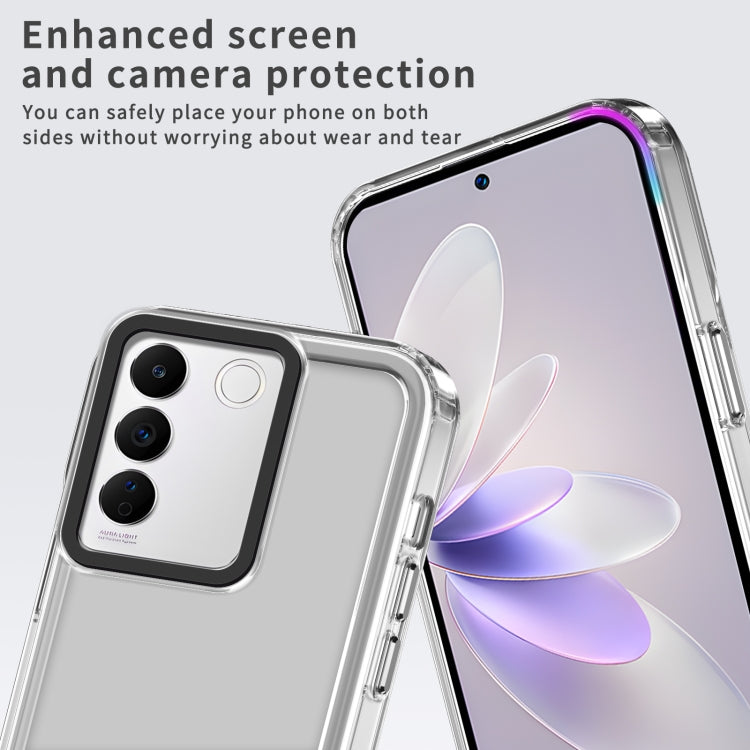 For vivo V27e/Y200/V29e 5G Taiwan/V30 Lite Transparent Acrylic + TPU Shockproof Phone Case(Transparent Black) - vivo Cases by PMC TechLife | Online Shopping South Africa | PMC TechLife | Buy Now Pay Later Mobicred