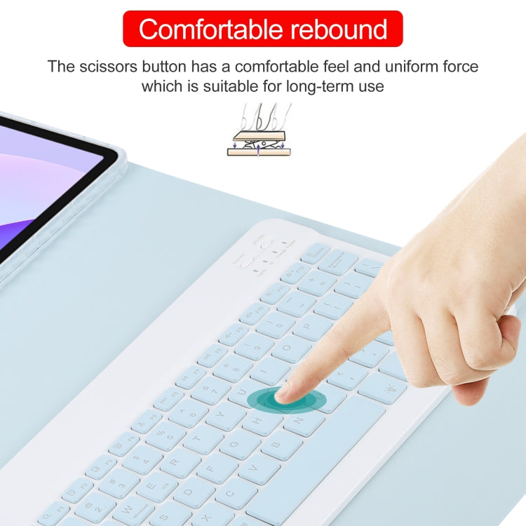 For Huawei MatePad 11 2023 / 2021 Square Button Backlight Bluetooth Keyboard Rotatable Holder Leather Case(Sky Blue) - Huawei Keyboard by PMC TechLife | Online Shopping South Africa | PMC TechLife