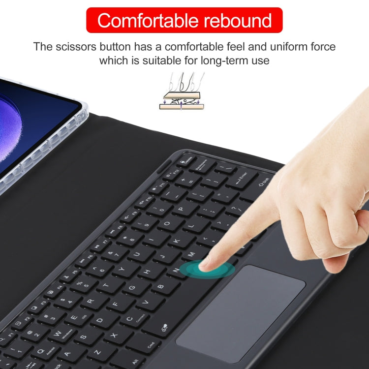 For Xiaomi Pad 6 Square Button Bluetooth Keyboard Rotatable Holder Leather Case with Touchpad(Black) - free shipping - PMC TechLife - Order now!