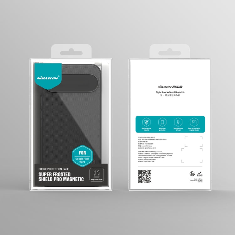 For Google Pixel 9 Pro NILLKIN Frosted Shield Pro PC + TPU Phone Case(Black) - Google Cases by NILLKIN | Online Shopping South Africa | PMC TechLife | Buy Now Pay Later Mobicred