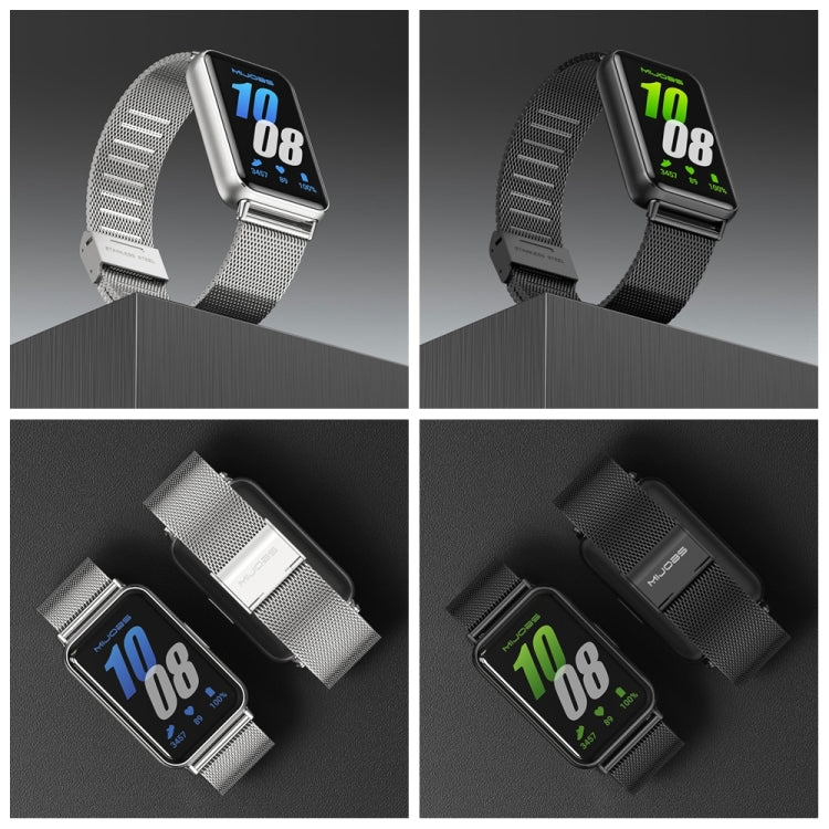 For Samsung Galaxy Fit 3 Mijobs Milan Buckle Metal Watch Band(Black) - Watch Bands by MIJOBS | Online Shopping South Africa | PMc TechLife | Buy Now Pay Later Mobicred