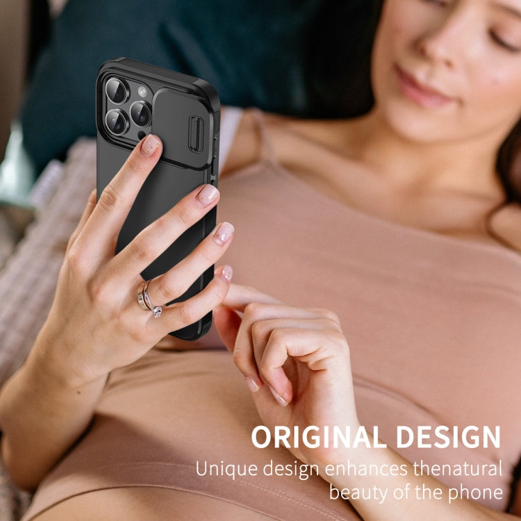 For iPhone 16 Pro Max Sliding Camshield TPU + PC Phone Case(Black) - iPhone 16 Pro Max Cases by PMC TechLife | Online Shopping South Africa | PMC TechLife | Buy Now Pay Later Mobicred