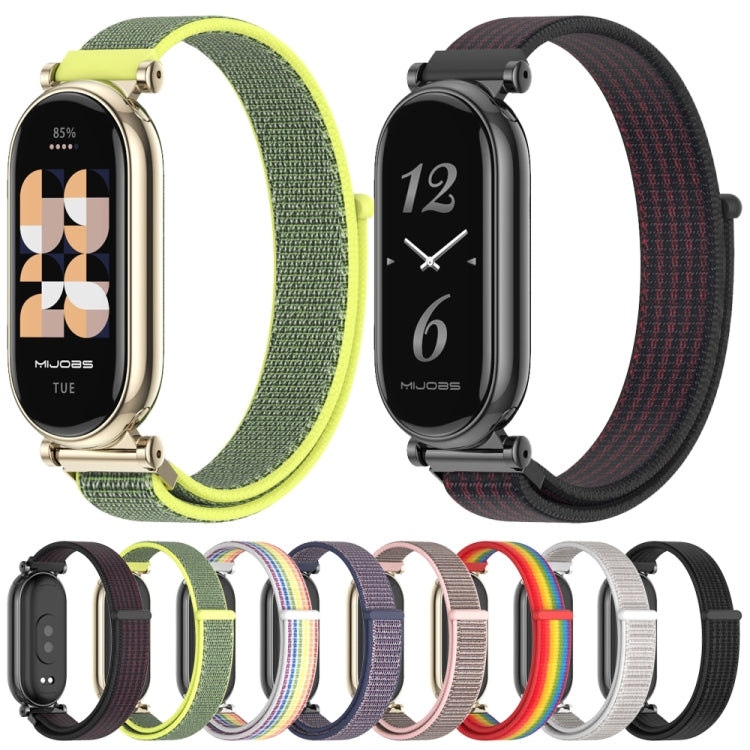 For Xiaomi Smart Band 10 / 9 / 8 Mijobs GT4 Breathable Nylon Loop Watch Band(Colorful Silver) - free shipping - PMc TechLife - Order now!