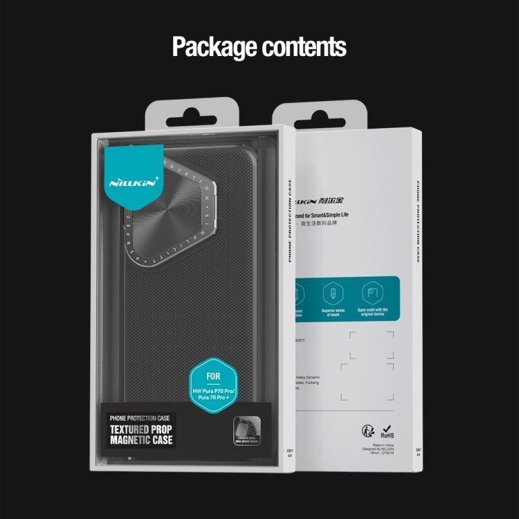 For Huawei Pura 70 Pro/70 Pro+ NILLKIN Textured Prop Magnetic Lens Protection Holder Nylon Phone Case(Black) - Huawei Cases by NILLKIN | Online Shopping South Africa | PMC TechLife | Buy Now Pay Later Mobicred