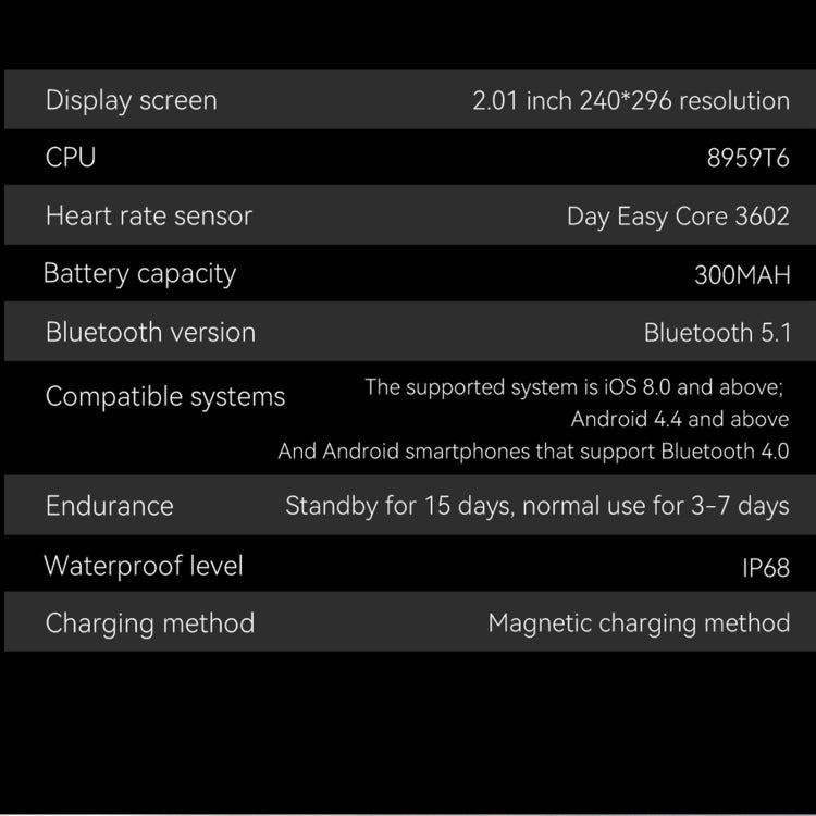 ZW66 2.01 inch BT5.1 Fitness Wellness Smart Watch, Support Bluetooth Call / Sleep / Blood Oxygen / Heart Rate / Blood Pressure Health Monitor(Silver) - Android Watch by PMC TechLife | Online Shopping South Africa | PMC TechLife | Buy Now Pay Later Mobicred