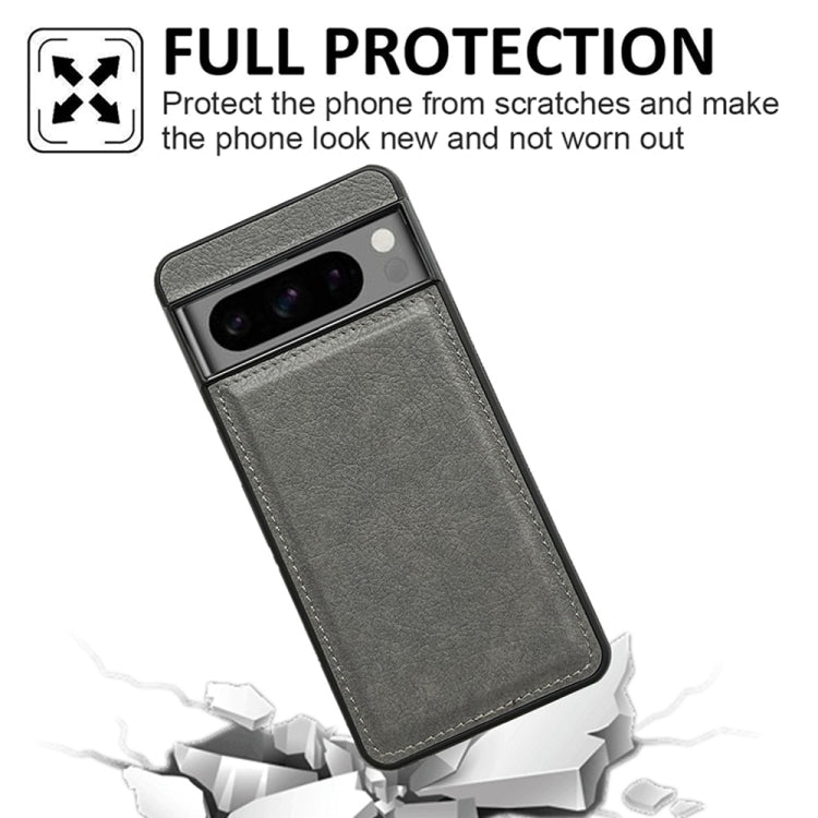 For Google Pixel 9 / Pixel 9 Pro Cowhide Texture Back Cover Phone Case(Grey) - Google Cases by PMC TechLife | Online Shopping South Africa | PMC TechLife | Buy Now Pay Later Mobicred