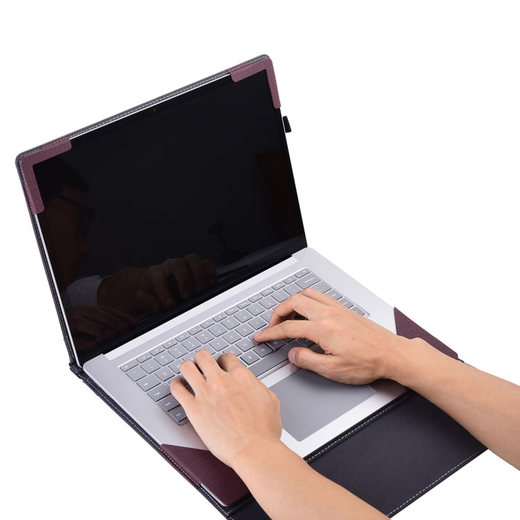 For Lenovo ThinkPad X1 Yoga Gen 5 Cloth Texture Laptop Leather Protective Case(Wine Red) - free shipping - PMC Jewellery - Order now!