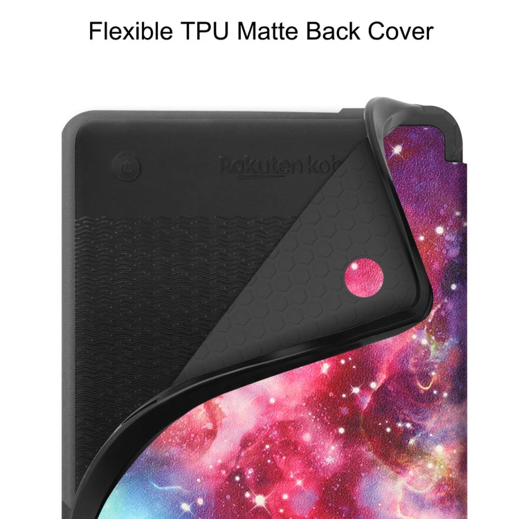 For KOBO Clara Colour 2024 / BW Painted Voltage Caster TPU Leather Smart Tablet Case(Milky Way) - Others by PMC Jewellery | Online Shopping South Africa | PMC Jewellery | Buy Now Pay Later Mobicred