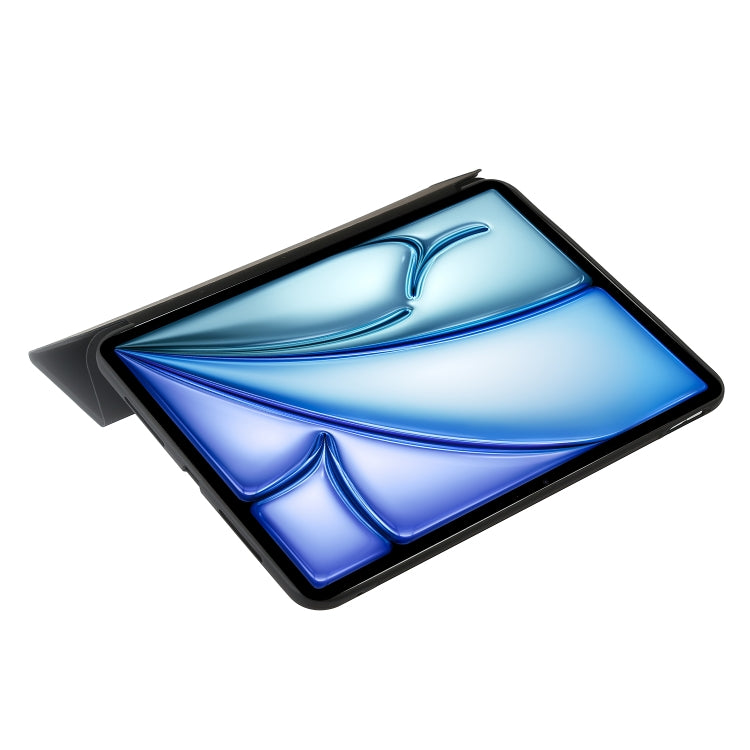 For iPad Air 13 2025 / 2024 Three-fold Holder Flip Tablet Leather Case(Black) - iPad Air 13 2025 / 2024 Cases by PMC TechLife | Online Shopping South Africa | PMC TechLife | Buy Now Pay Later Mobicred