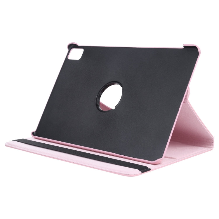 For iPad Air 13 2025 / 2024 360 Degree Rotation Litchi Texture Leather Tablet Case with Holder(Pink) - free shipping - PMC TechLife - Order now!