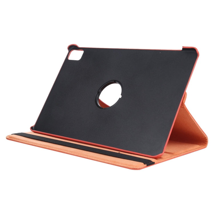 For iPad Air 13 2024 360 Degree Rotation Litchi Texture Leather Tablet Case with Holder(Orange) - iPad Air 13 2024 Cases by PMC TechLife | Online Shopping South Africa | PMC TechLife | Buy Now Pay Later Mobicred