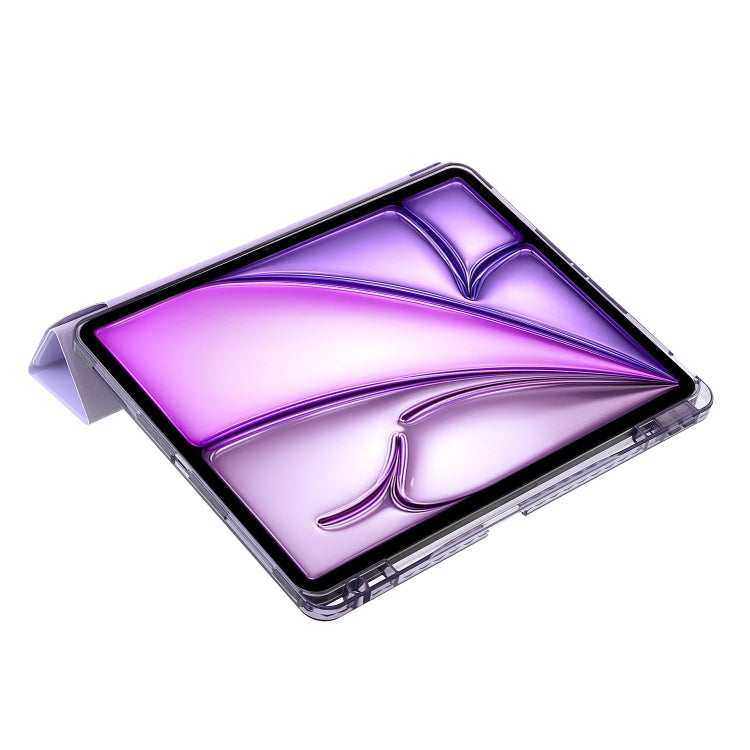 For iPad Air 13 2025 / 2024 Clear Acrylic Deformation Leather Tablet Case(Lavender Purple) - iPad Air 13 2025 / 2024 Cases by PMC TechLife | Online Shopping South Africa | PMC TechLife | Buy Now Pay Later Mobicred