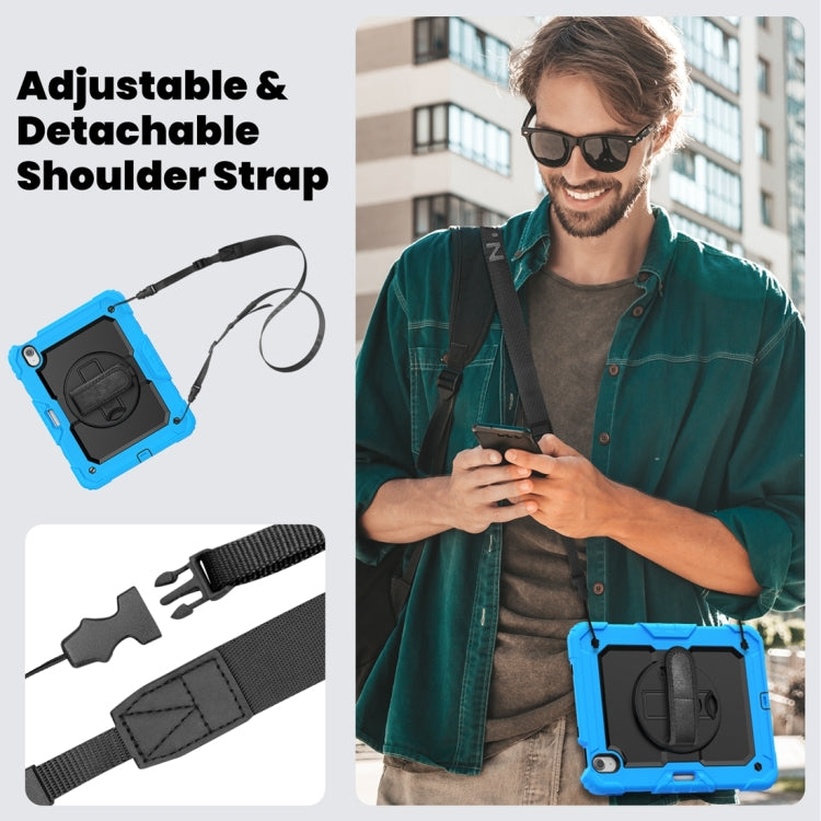 For iPad Air 11 2024 / Air 11 2025 Silicone Hybrid PC Tablet Protective Case(Black+Light Blue) - iPad Air 11 2025 / 2024 Cases by PMC TechLife | Online Shopping South Africa | PMC TechLife | Buy Now Pay Later Mobicred