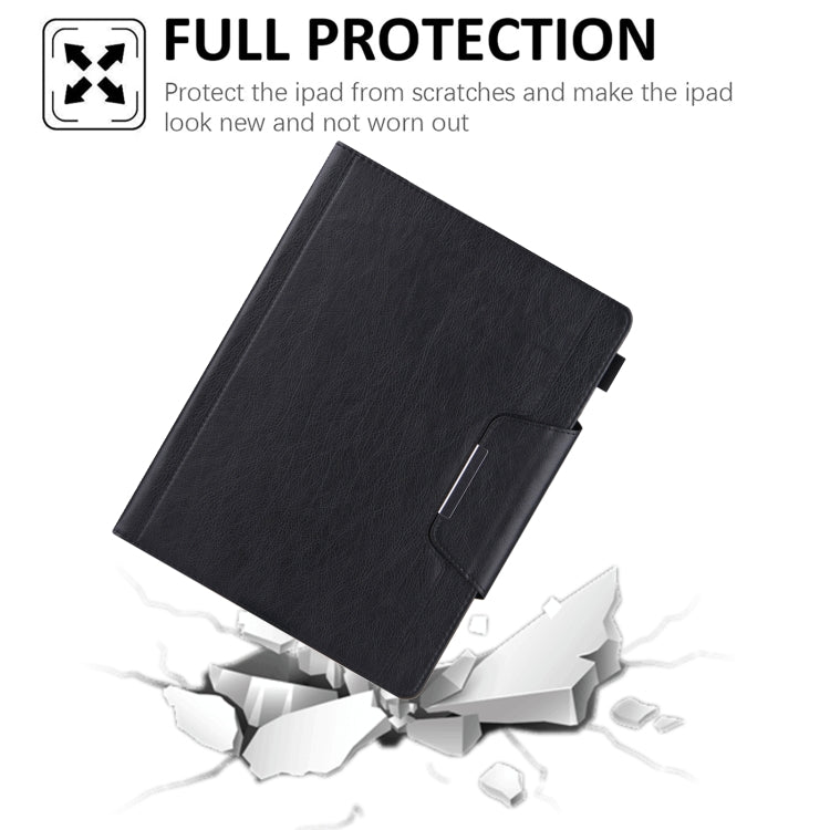For iPad Pro 11 2024 Solid Color Metal Buckle Leather Smart Tablet Case(Black) - iPad Pro 11 2024 Cases by PMC TechLife | Online Shopping South Africa | PMC TechLife | Buy Now Pay Later Mobicred