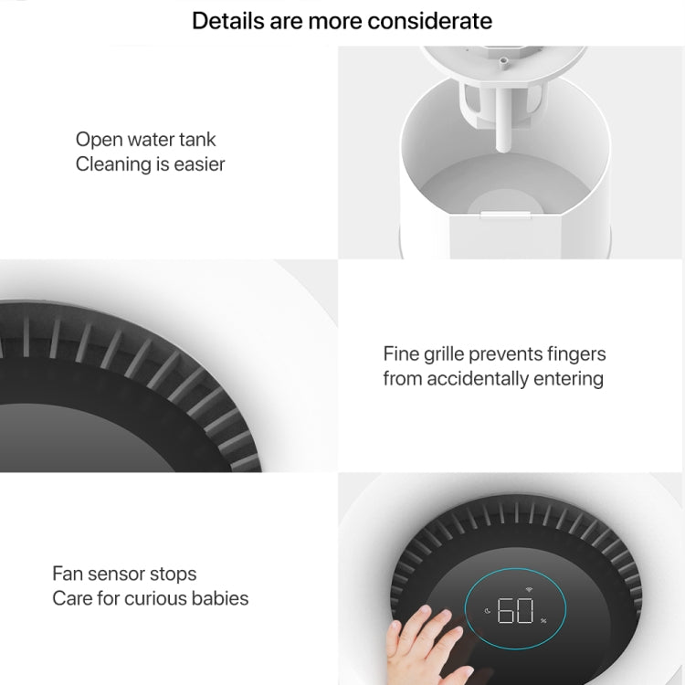 Xiaomi Mijia Pure Smart Fog-Free Humidifier 2, Specification:US Plug(White) - free shipping - PMC TechLife - Order now!