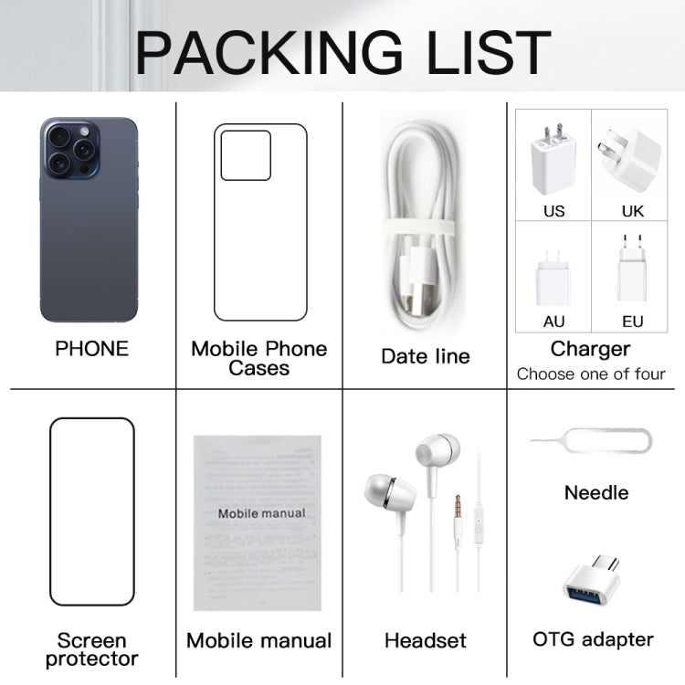 i15 Pro Max / Q5A, 6GB+128GB, 6.5 inch Screen, Face Identification, Android 10 MTK6762 Octa Core, OTG, NFC, Network: 4G, Dual SIM(Titanium Blue) - by PMC TechLife | Online Shopping South Africa | PMC TechLife | Buy Now Pay Later Mobicred