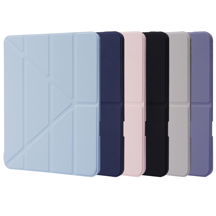 For iPad Air 11 2025 / 2024 Deformation Transparent Acrylic Leather Tablet Case(Light Blue) - iPad Air 11 2025 / 2024 Cases by PMC TechLife | Online Shopping South Africa | PMC TechLife | Buy Now Pay Later Mobicred
