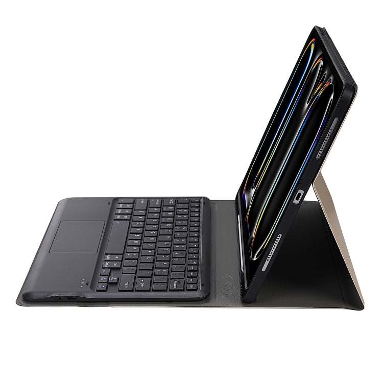 For iPad Pro 13 2024 A14B-A Detachable Ultra-Thin Bluetooth Touch Keyboard Leather Tablet Case with Pen Slot(Gold) - For iPad Pro by PMC TechLife | Online Shopping South Africa | PMC TechLife | Buy Now Pay Later Mobicred