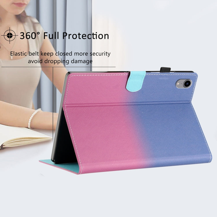For iPad Pro 11 2024 Stitching Gradient Smart Leather Tablet Case(Blue Rose) - iPad Pro 11 2024 Cases by PMC TechLife | Online Shopping South Africa | PMC TechLife | Buy Now Pay Later Mobicred