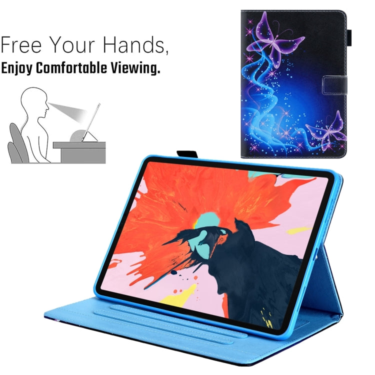 For iPad Pro 11 2024 Colored Drawing Leather Smart Tablet Case(Dual Purple Butterflies) - iPad Pro 11 2024 Cases by PMC TechLife | Online Shopping South Africa | PMC TechLife | Buy Now Pay Later Mobicred